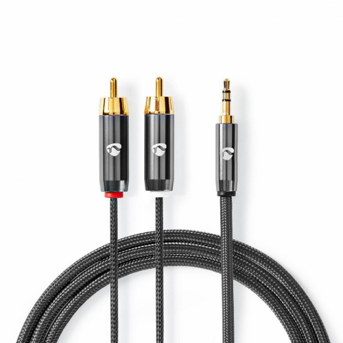 Nedis Profigold CAT-B22200 3.5 mm-2RCA ljudkabel, 2 meter