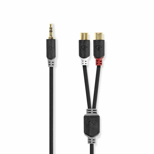 Nedis CAB-W22250 adapterkabel 3.5mm hane-RCA honor 0.2 meter i gruppen Kablar / Analoga ljudkablar hos Ljudfokus.se (176CABW22250AT02)