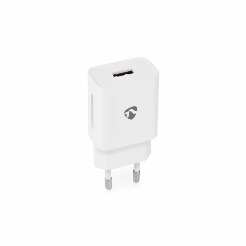 Nedis USB-A strmadapter 2.4A, vit i gruppen vrigt / Elektroniktillbehr hos Ljudfokus.se (176WCHAU242AWT)