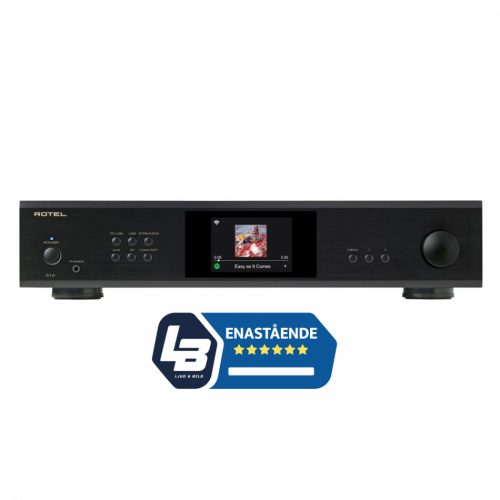 Rotel S14 stereofrstrkare med streaming, DAC & RIAA-steg, svart i gruppen Multiroom / Streamingfrstrkare hos Ljudfokus.se (352S14B)