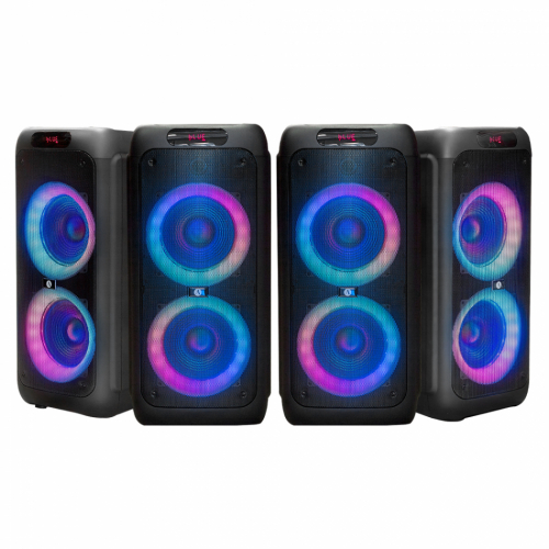 Arcsound HAZE (gen.2), portabel partyhgtalare med trdls mikrofon & Bluetooth, 4-PACK i gruppen Hgtalare / Partyhgtalare hos Ljudfokus.se (SETHAZEX4)