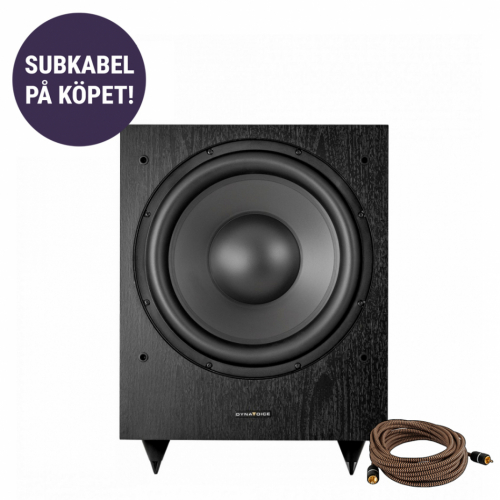 Dynavoice Magic MW12 aktiv subwoofer med fri subkabel, svart i gruppen Kampanj / Black Friday hos Ljudfokus.se (SETMW12PKT4)