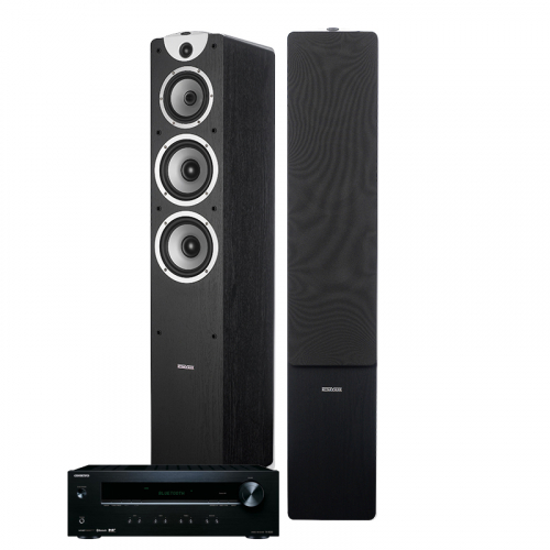 Onkyo TX-8220 & Dynavoice Magic F-7EX v3 Svarta Stereopaket i gruppen Paket / Hifi - Musikanlggning hos Ljudfokus.se (SETTX8220PKT1)