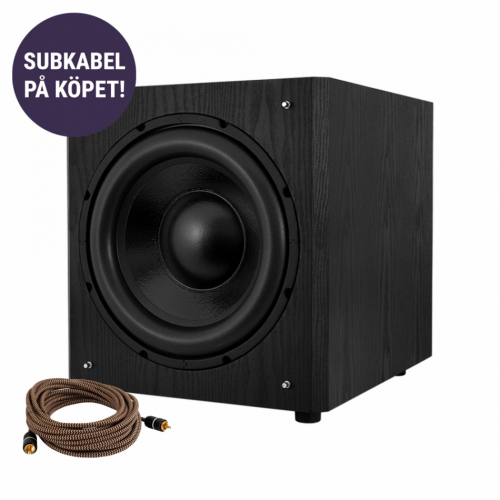 System One W120 aktiv subwoofer med fri subkabel, svart i gruppen Kampanj / Lnekampanj hos Ljudfokus.se (SETW120PKT1)