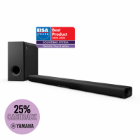 Yamaha True X Bar 50A soundbar med trdls subwoofer & Dolby Atmos, svart