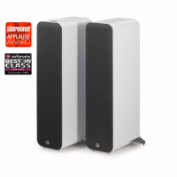 Q Acoustics M40 aktiva stereohgtalare med Bluetooth & DAC, vitt par