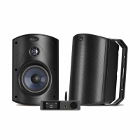 Dynavoice CA802BT & Polk Audio Atrium 6 Svarta Utomhushögtalare Stereopaket