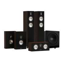 Monitor Audio Bronze 300 7G Högtalarpaket Hemmabio 5.1 Valnöt med Dynavoice CSB-V12