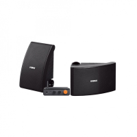 Fosi Audio BT20A Max & Yamaha NS-AW392 Svarta Utomhushögtalare Stereopaket