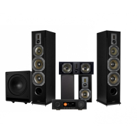 JBL MA7100HP & Dynavoice Definition DF-8 MKII Svart Hemmabiopaket 5.1