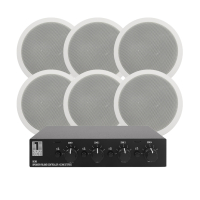 System One SC4B Högtalarväxel & 3 par System One IC820 Inbyggnadshögtalare