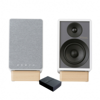 Onkyo GX-30ARC aktiva stereohögtalare, vitt par med Atonemo Streamplayer